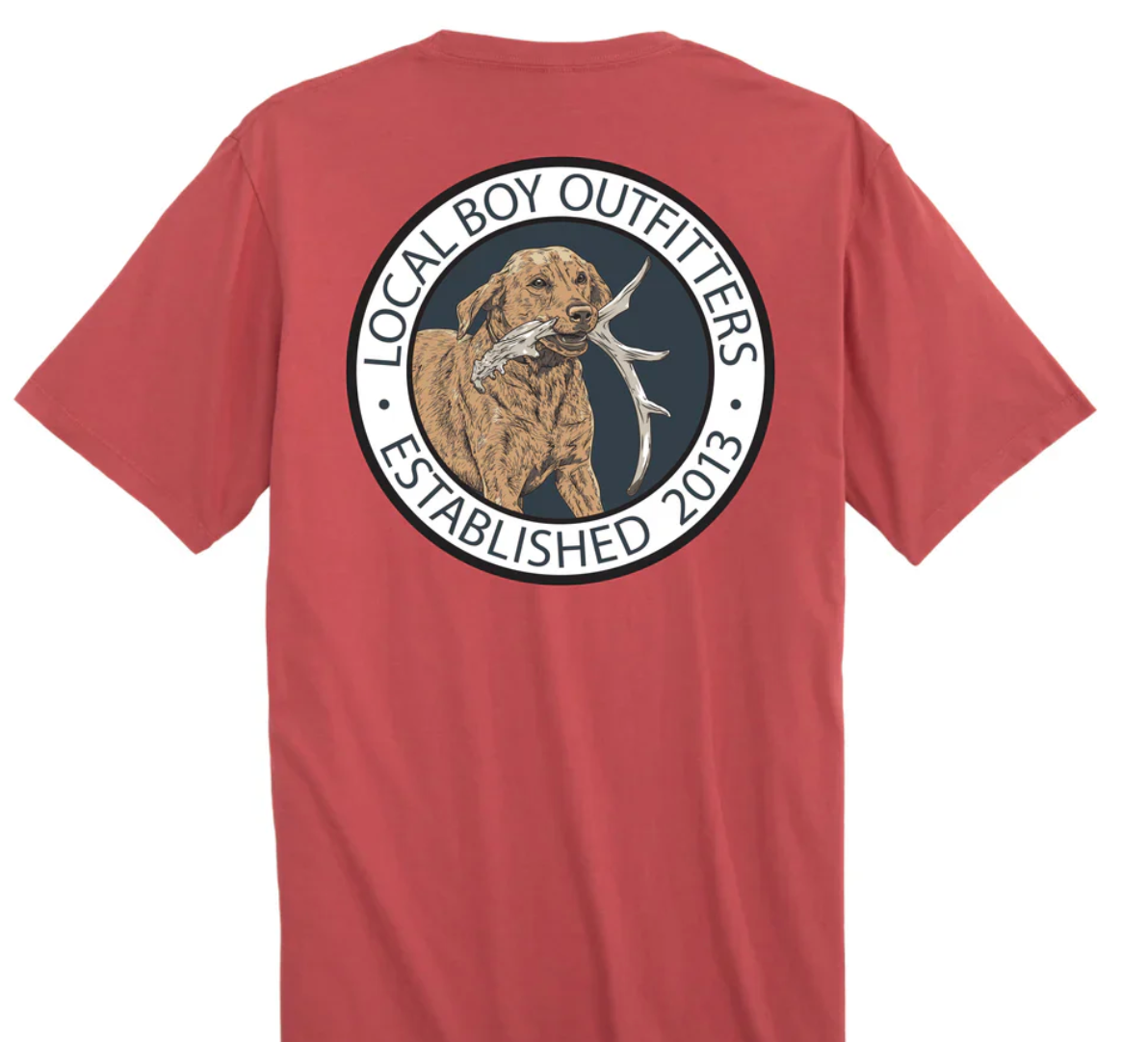 LOCAL BOY ANTLER RETRIEVE SS TEE BRICK
