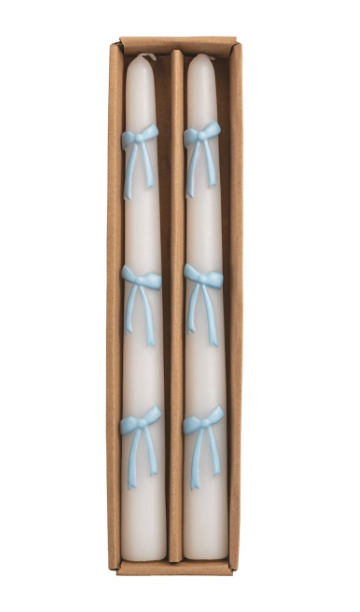 BLUE BOW CANDLESTICK