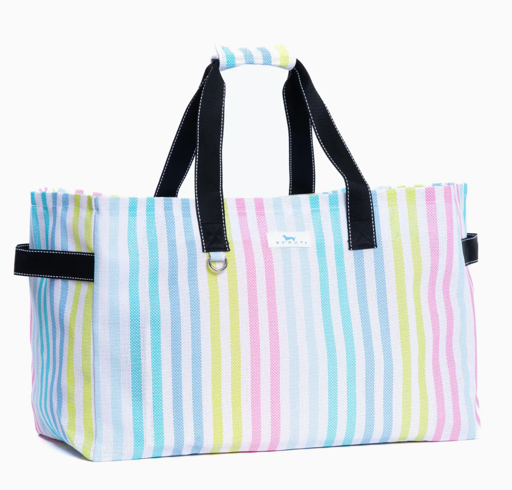SCOUT CHECKING IN TOTE HAVANA CABANA WOVEN