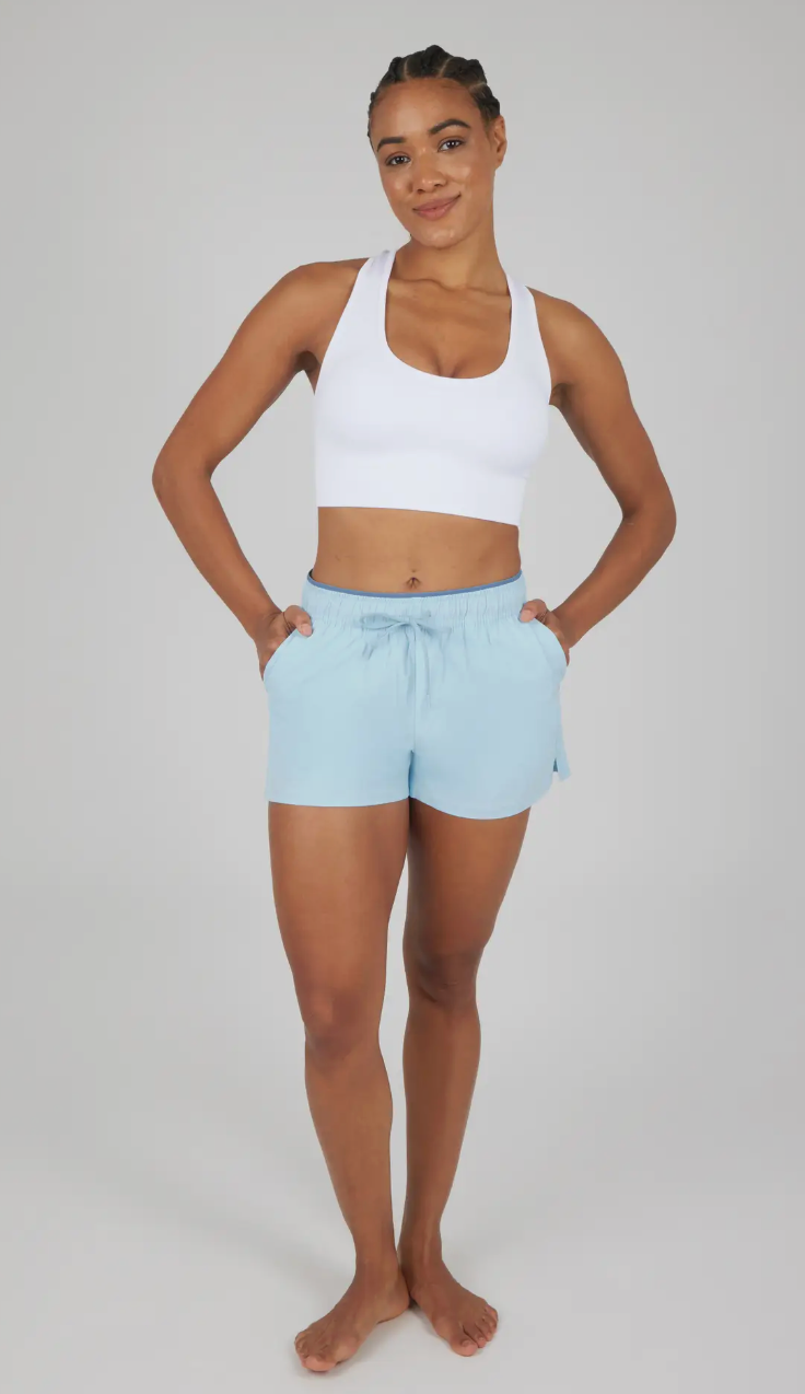 WOMENS 2 IN 1 RUNNING SHORTS NANTUCKET BREEZE