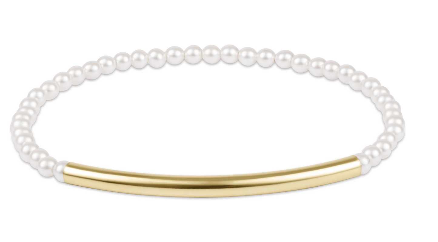 ENEWTON BLISS BAR SMOOTH PEARL 3MM BRACELET