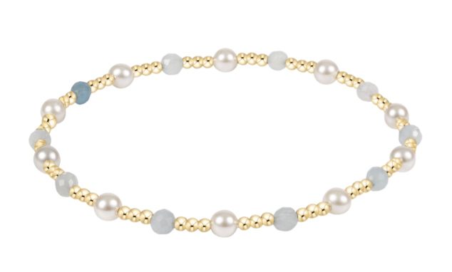 ENEWTON EXTENDS PEARL SINCERITY 4MM GEM BRACELET AQUAMARINE