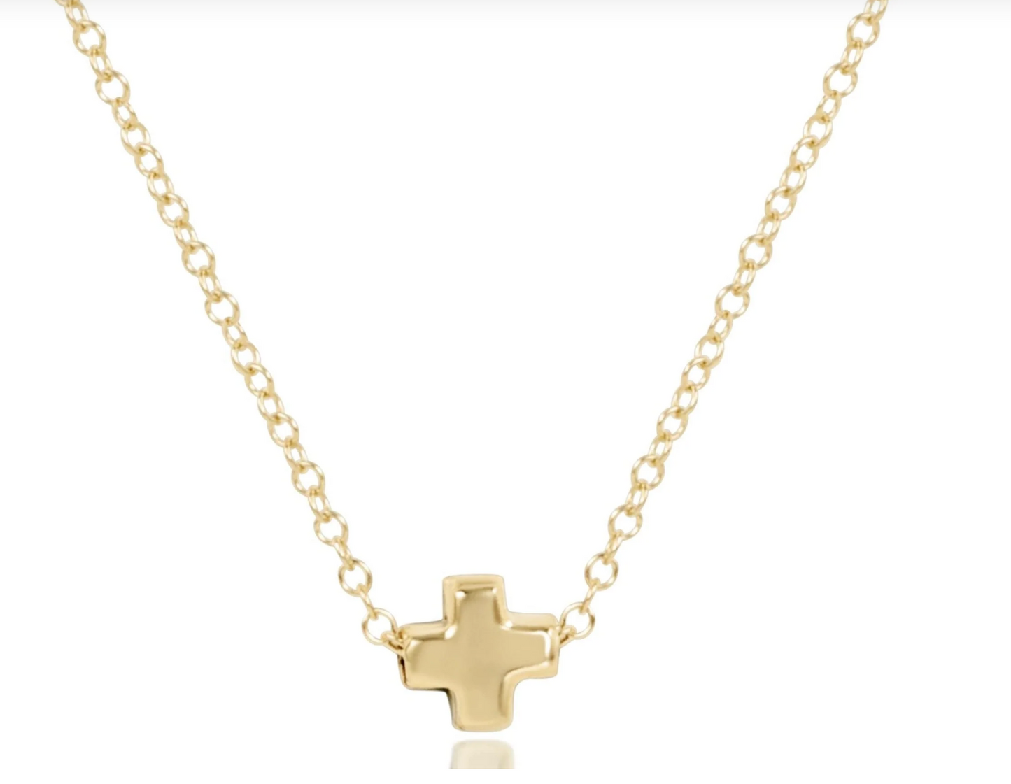 ENEWTON 16" NECKLACE GOLD SIGNATURE CROSS SMALL GOLD