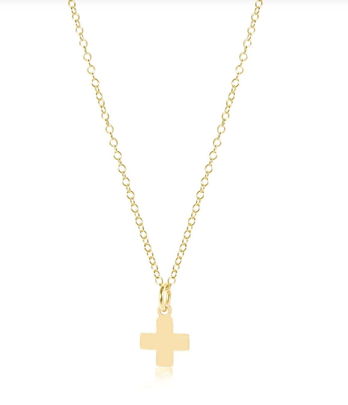ENEWTON EGIRL 14" NECKLACE GOLD SIGNATURE CROSS GOLD CHARM