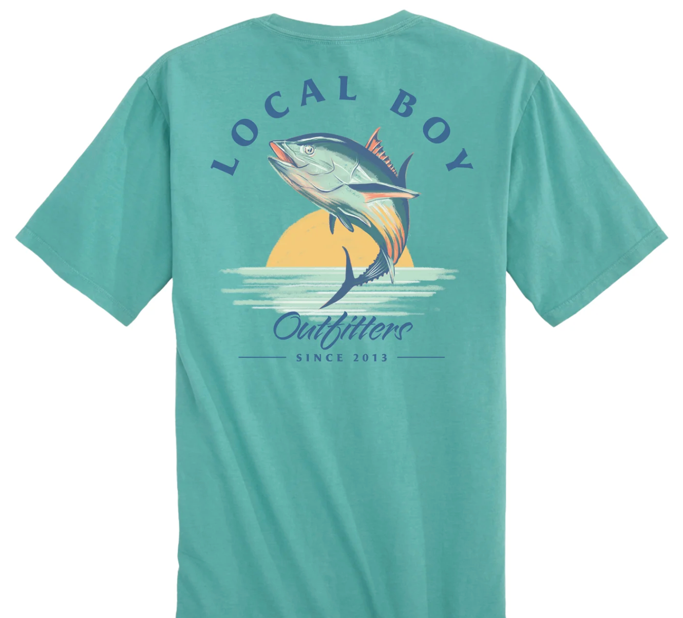 LOCAL BOY OUTFITTERS SUNSET TUNA SS TEE SEAFOAM