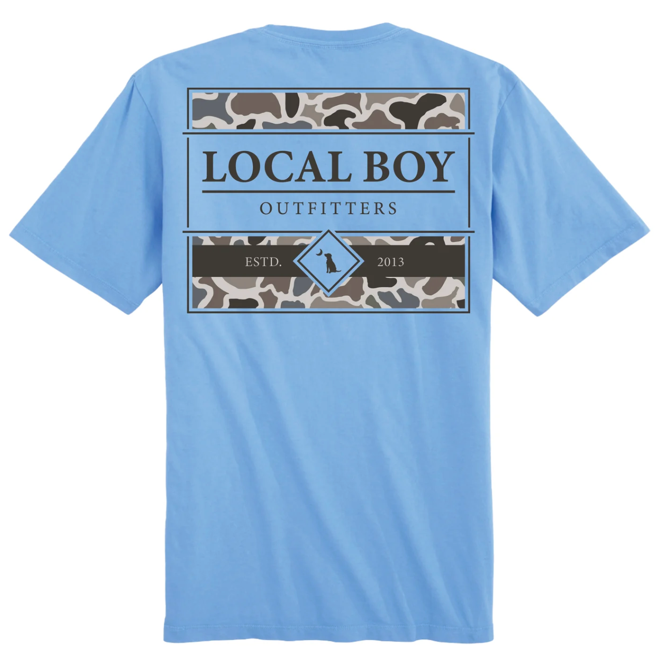 LOCAL BOY FRAMED FILL SS TEE WASHED DENIM