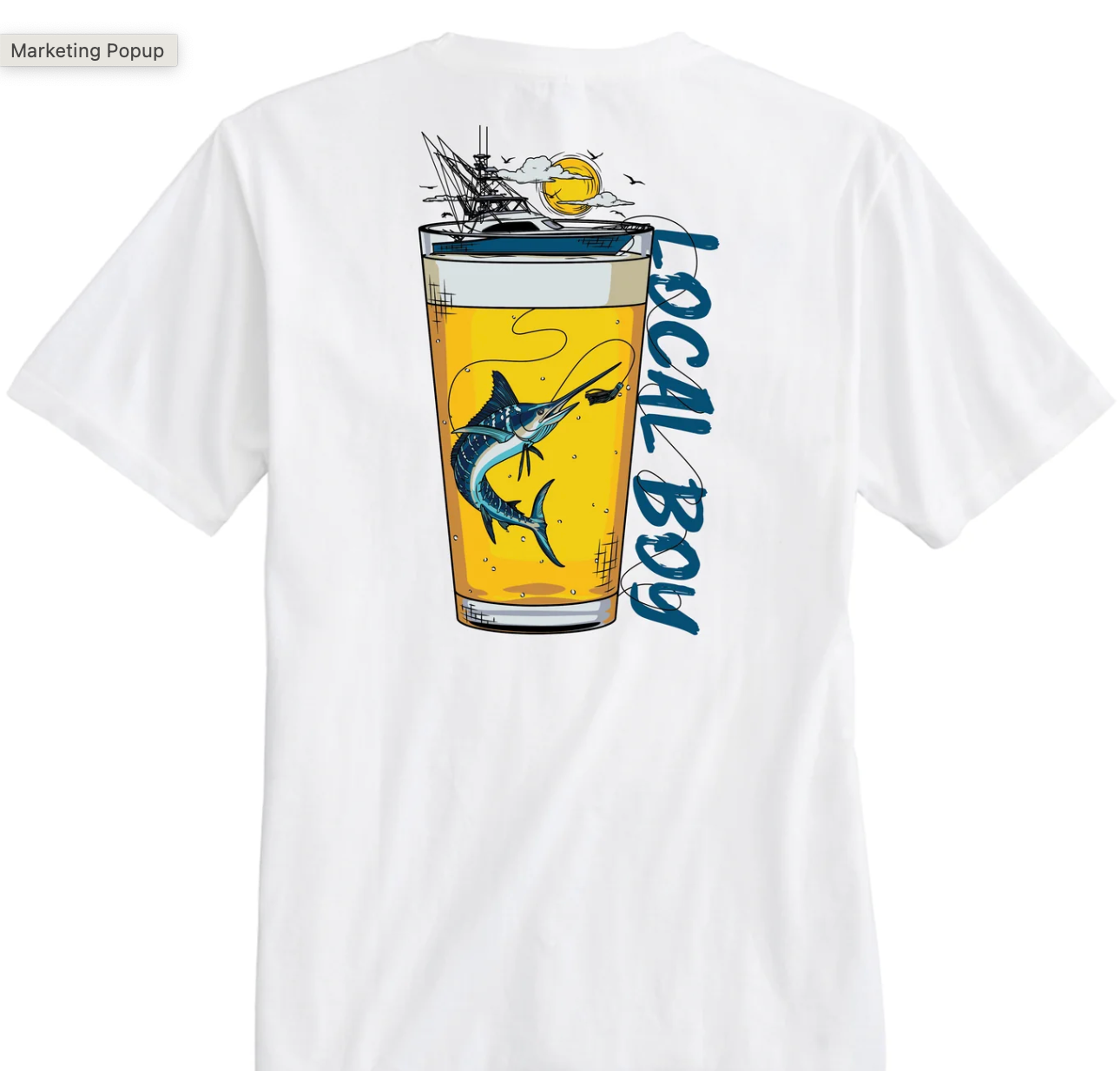LOCAL BOY SEA BREW SS TEE WHITE