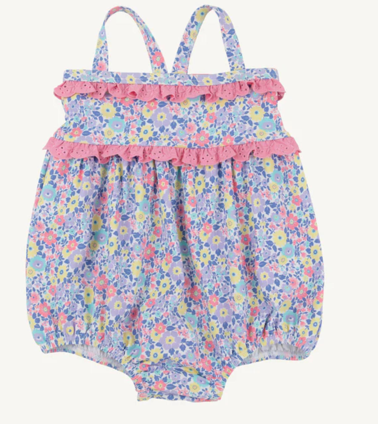 BEAUFORT BONNET ST BART'S BUBBLE BATHING SUIT BRIAR PATCH PETALS/HAMPTONS HOT PINK