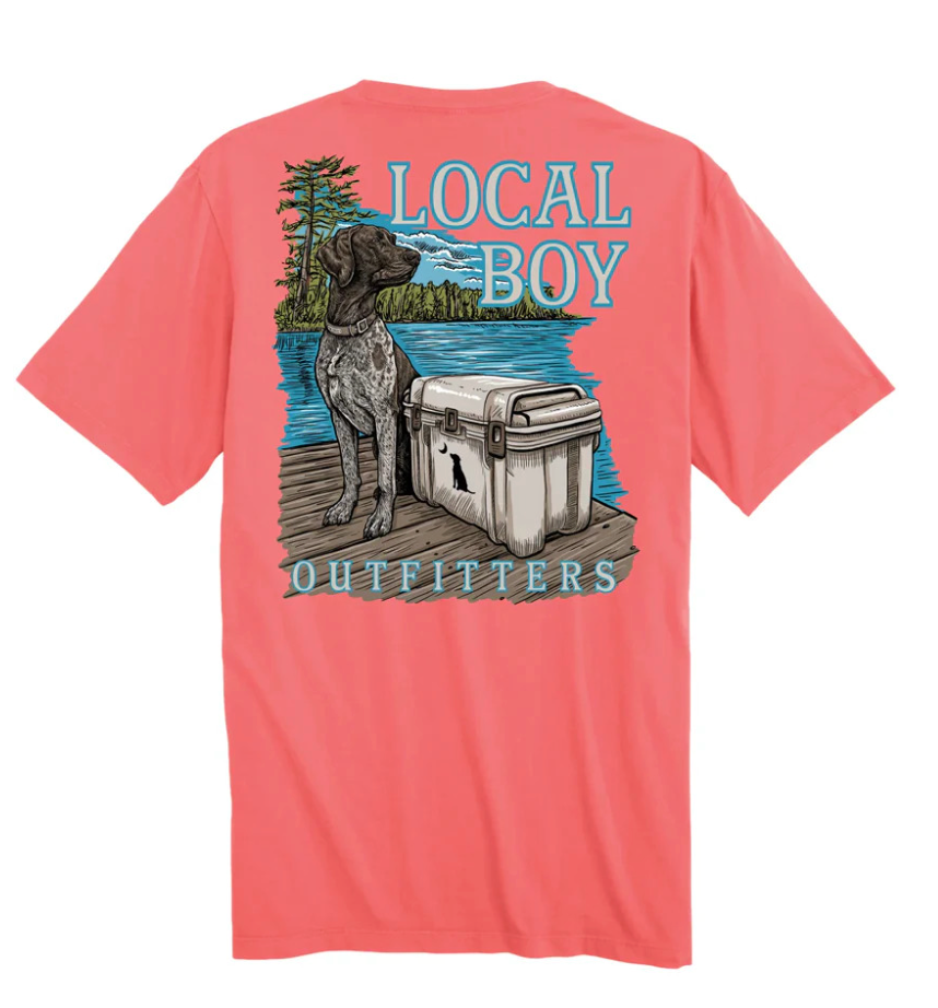 LOCAL BOY LAKESIDE GSP SS TEE CORAL