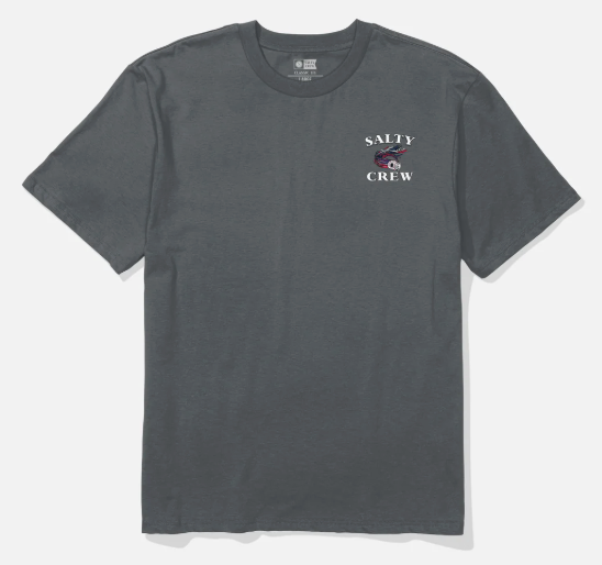 SALTY CREW AMERICA LURE SS TEE CHARCOAL
