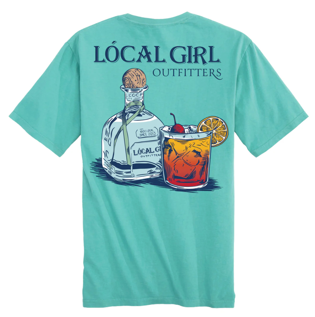 LOCAL GIRL TEQUILA SUNRISE SS TEE CHALKY MINT