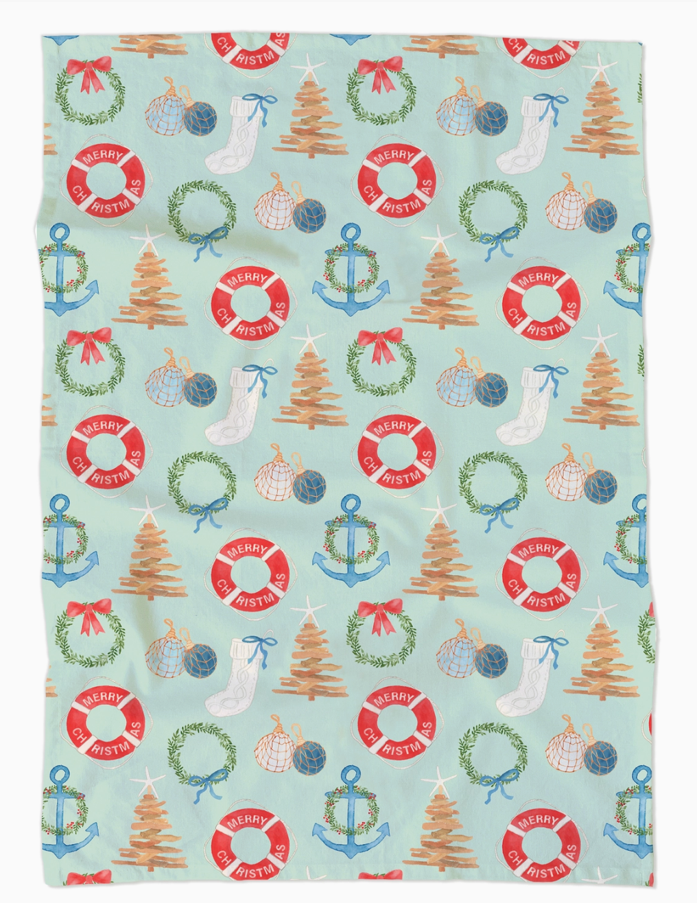 COASTAL CHRISTMAS TEA TOWEL
