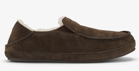 OLUKAI WOMENS NOHEA SLIPPER DARK OAK/DARK OAK