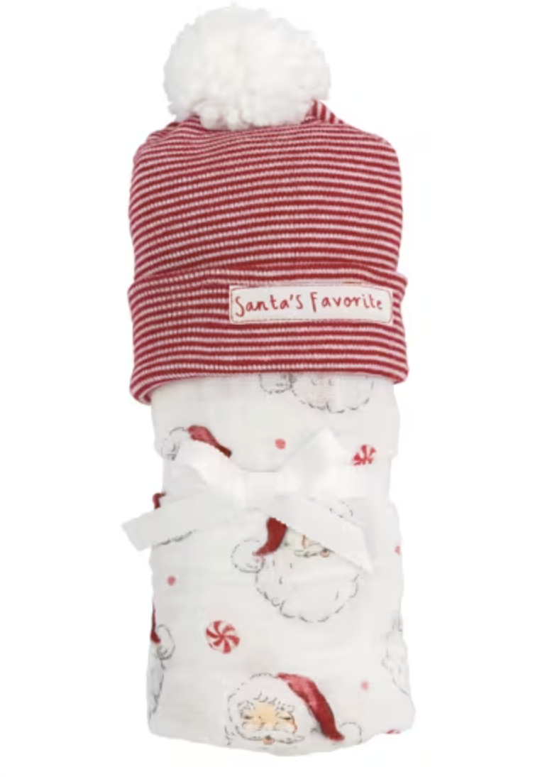 BABY SANTA SWADDLE SET