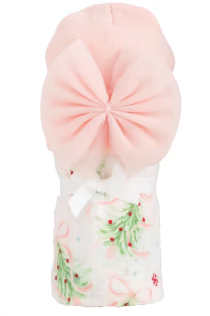 INFANT CHRISTMAS TREE SWADDLE SET