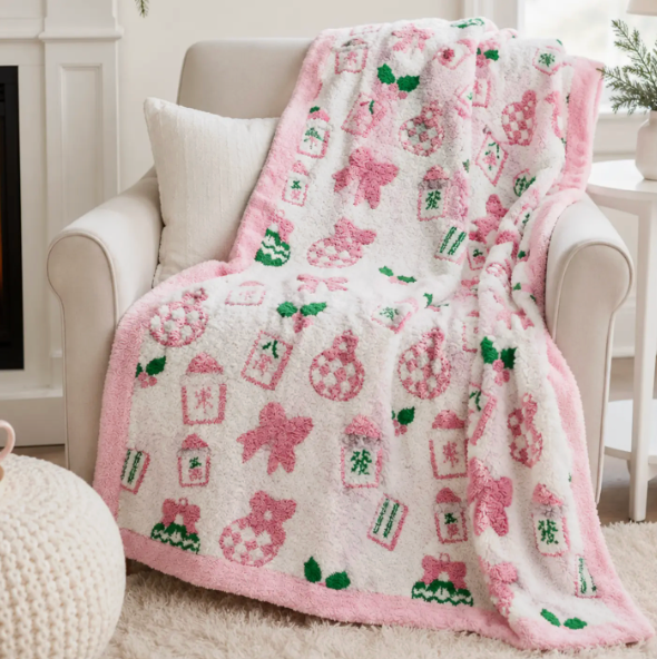 CHRISTMAS MAHJONG COZY BLANKET