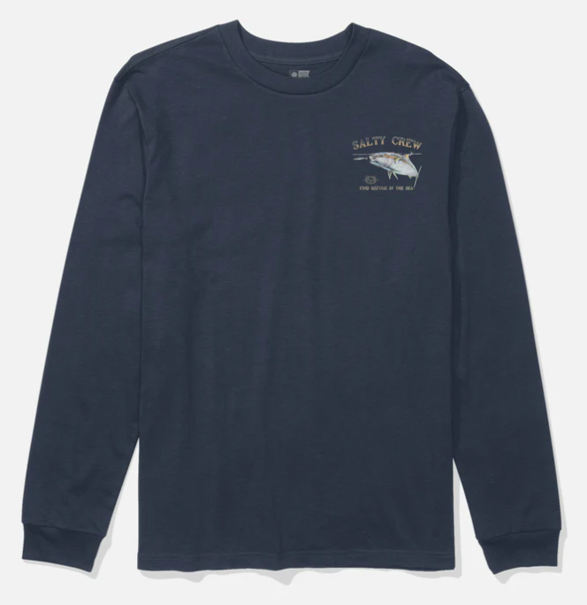 SALTY CREW SURFACE LS TEE NAVY
