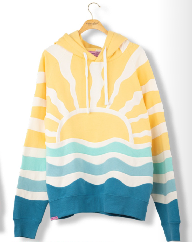 SIMPLY SOUTHERN PATCH YELLOW SUN HOODIE