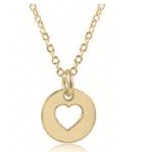 ENEWTON EGIRL 14" NECKLACE GOLD LOVE SMALL GOLD DISC
