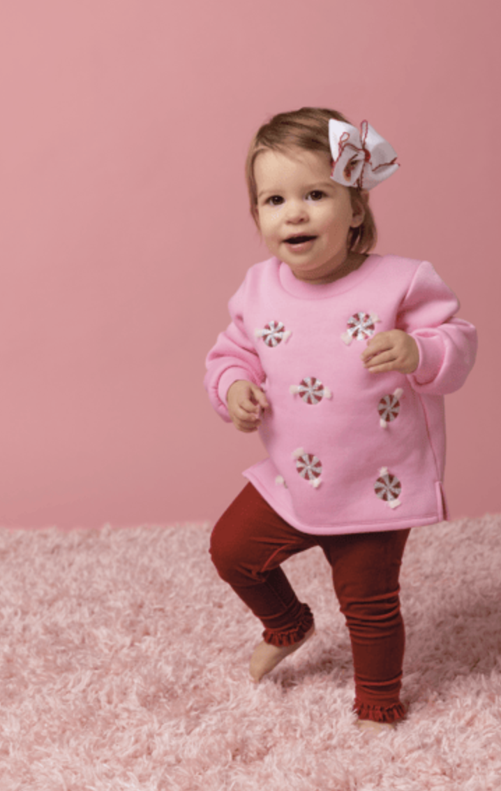 TODDLER PEPPERMINT CHRISTMAS SS AND LEGGING