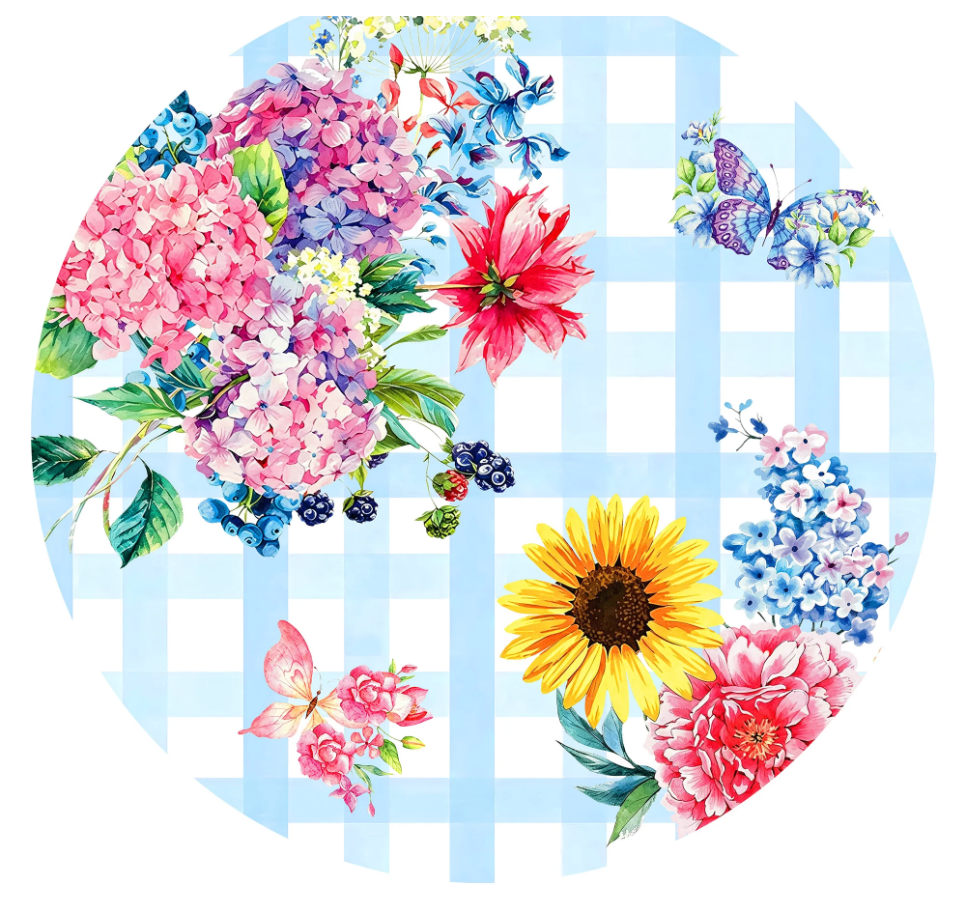 GINGHAM GARDEN BOUQUET BAMBOO BLANKET