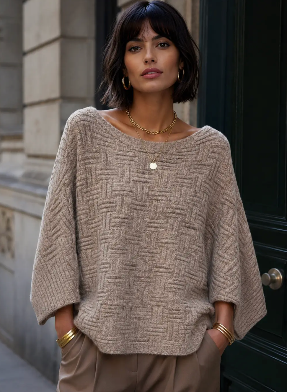 RELAXED TEXTURED PULLOVER
