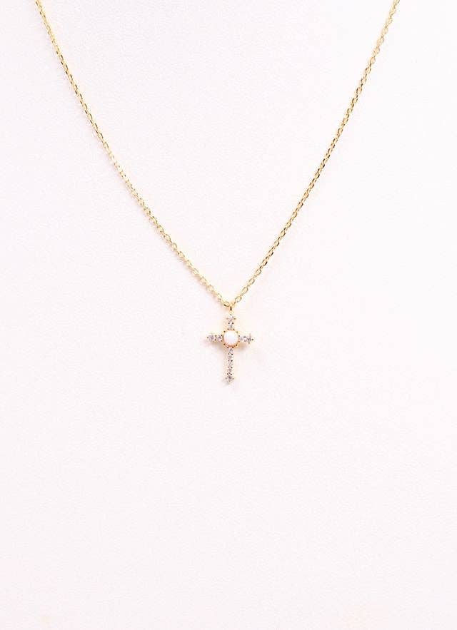 Nellie Cross Necklace GOLD