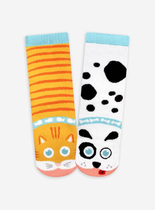 Cat & Dog | Kids Socks | Collectible Mismatched Crazy Socks AGES 1-3