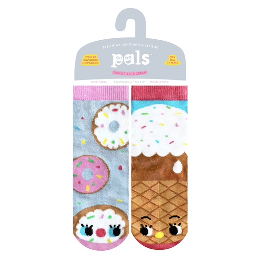 Donut & Ice Cream | Kids Mismatched Socks by Crowded Teeth AGES  1-3