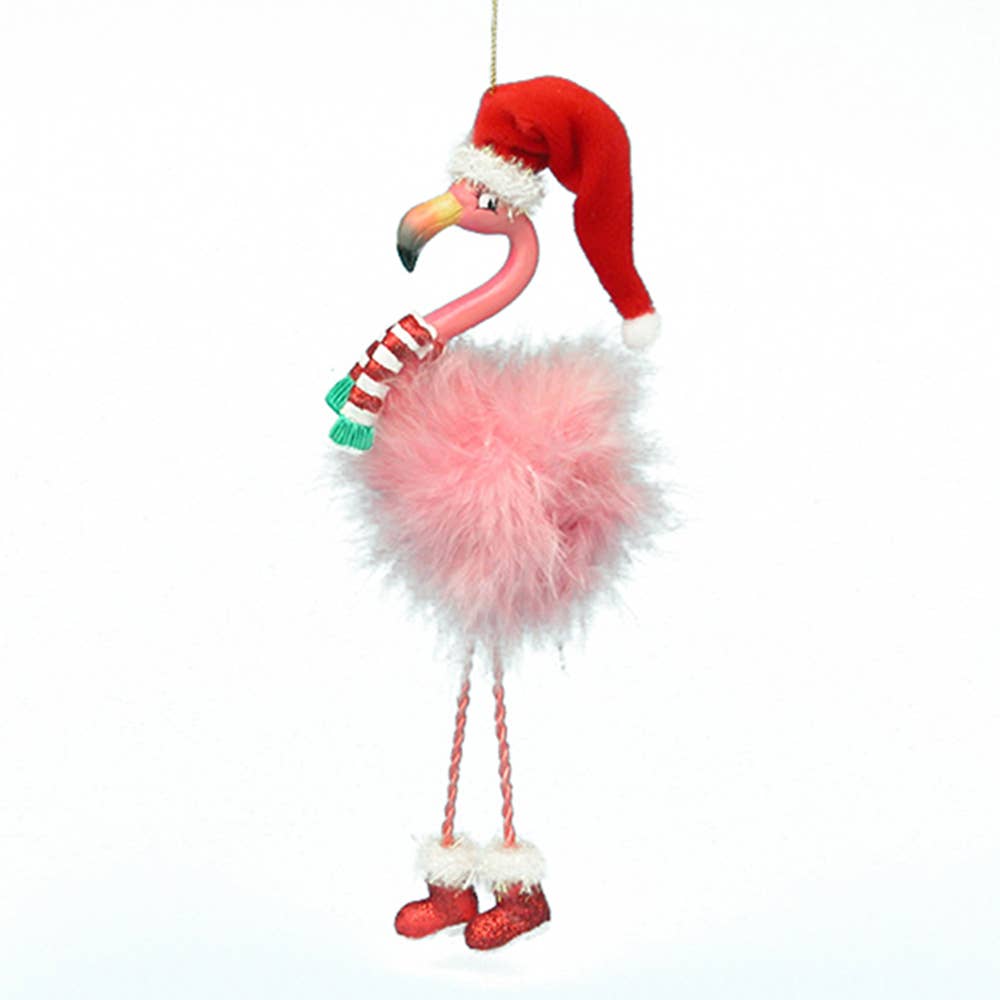 7.5"FLAMINGO W/DANGLE LEGS ORNAMENT