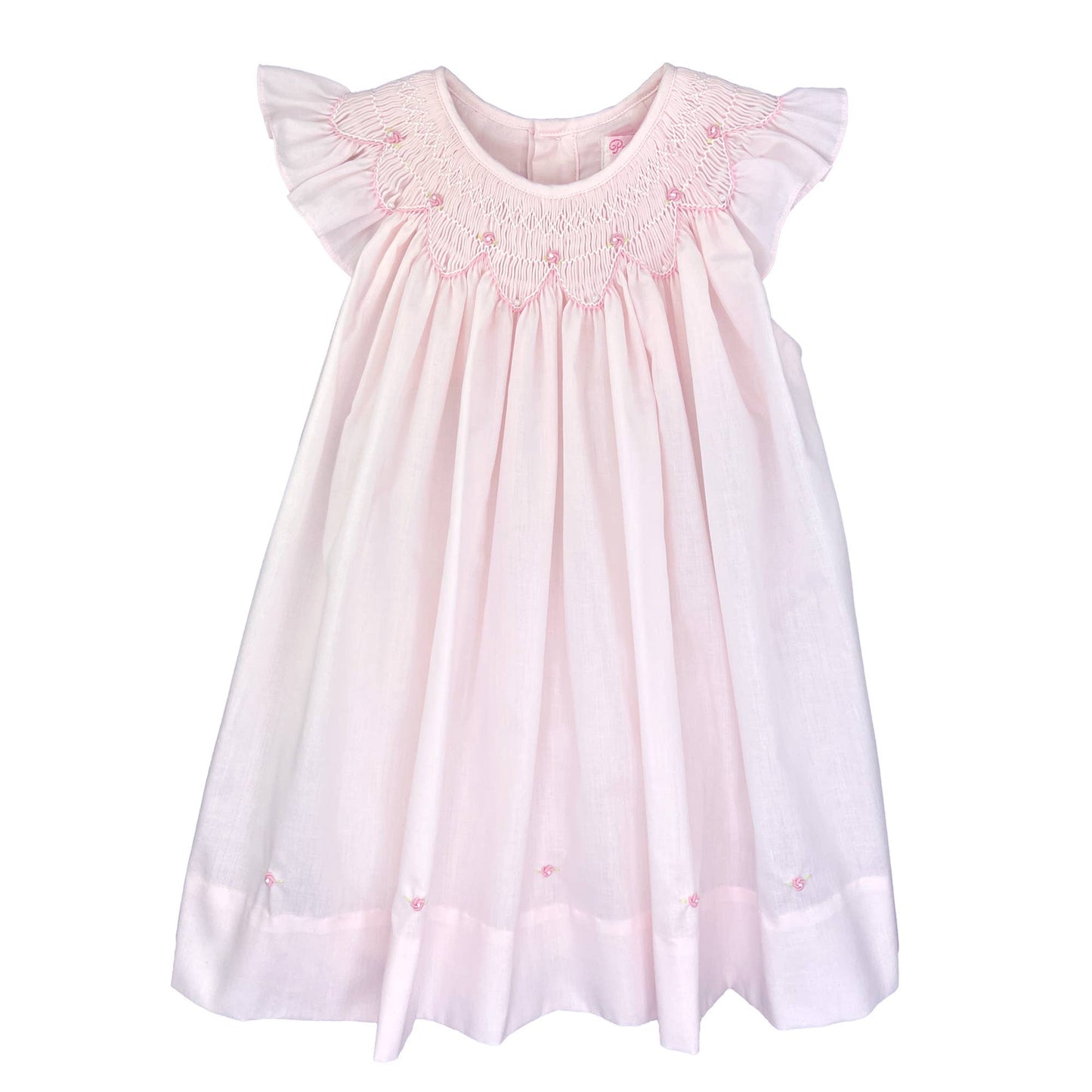 BISHOP SMOCKED ROSEBUD DRESS