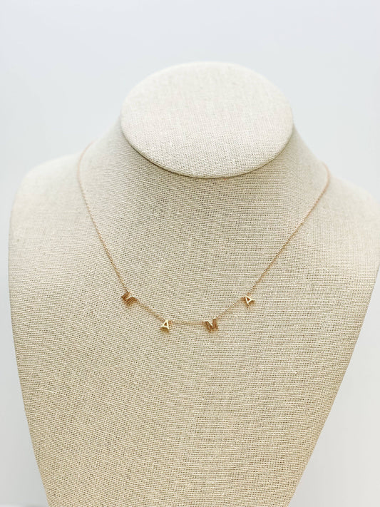ROSE GOLD METALLIC MAMA SENTIMENT STATION NECKLACE