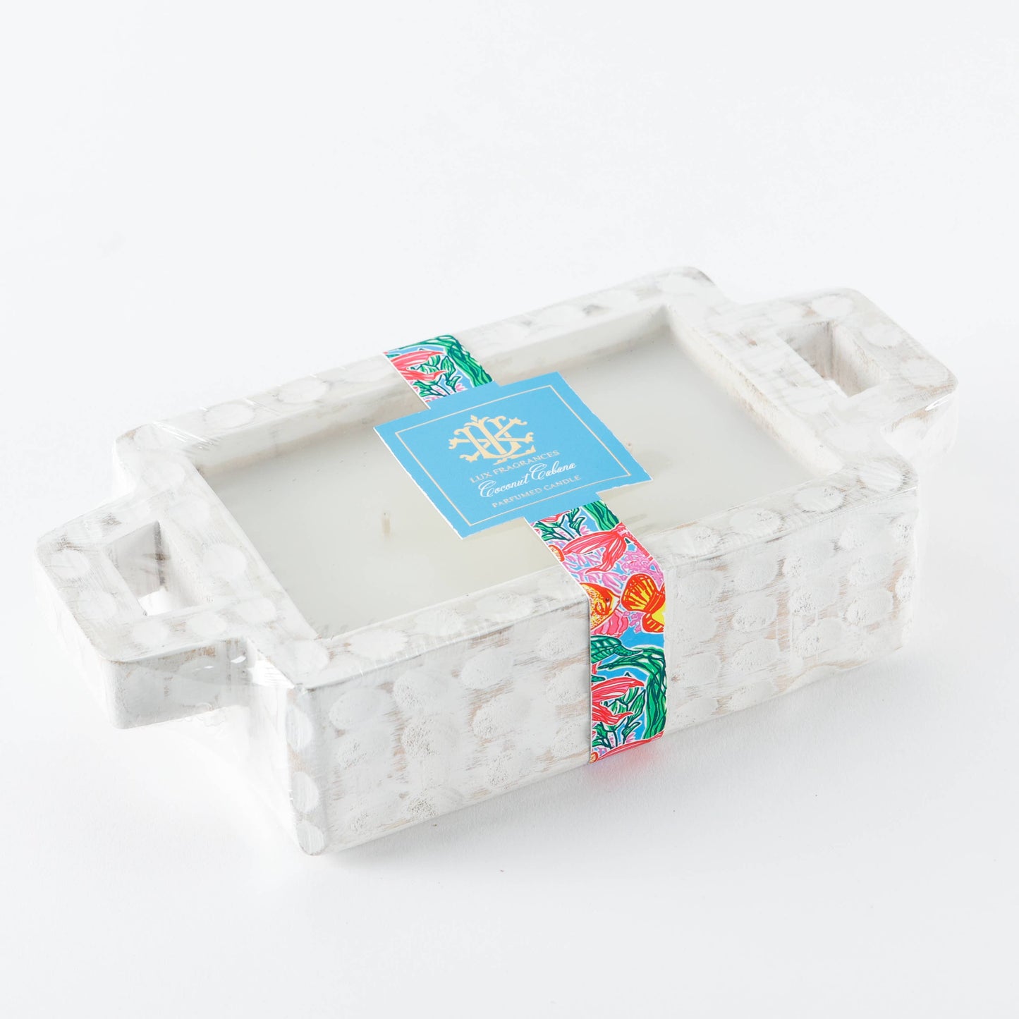 Coconut Cabana whitewashed Rectangle bowl