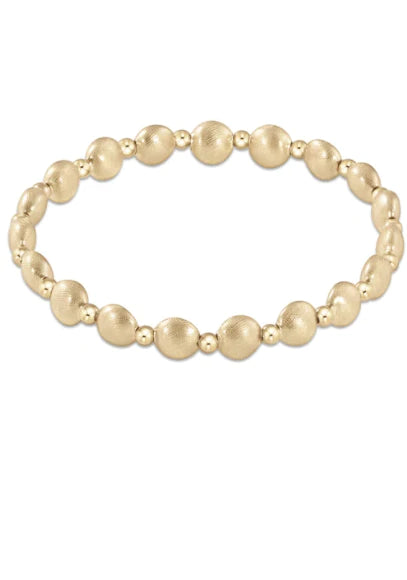 ENEWTON HONESTY GOLD GRATEFUL PATTERN 6 MM BEAD BRACELET