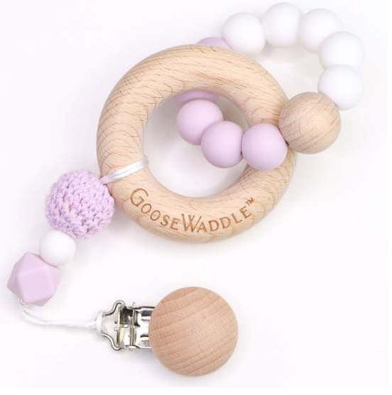 GOOSEWADDLE WOODEN AND SILICONE TEETHER