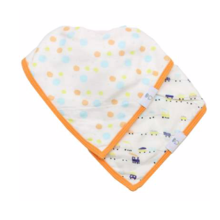 GOOSEWADDLE 2 PK MUSLIN & TERRY CLOTH BIB SET
