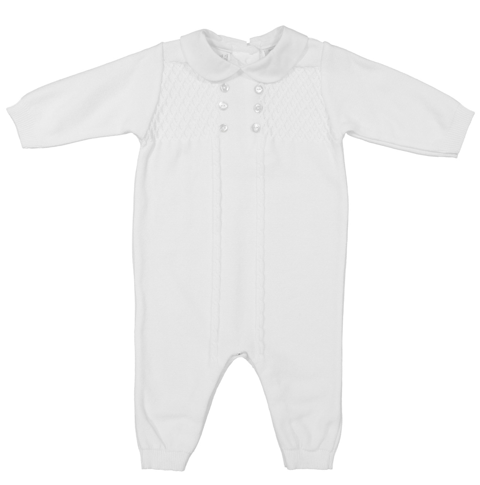 FELTMAN BROTHERS WHITE DIAMOND LATTICE KNIT LONGALL