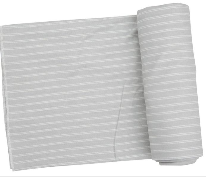 ANGEL DEAR GREY STRIPE HIPPO SWADDLE