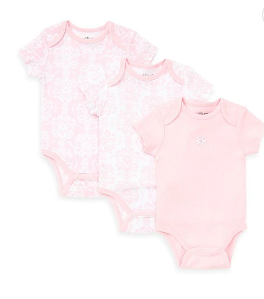 LITTLE ME DAMASK SCROLL BODYSUITS