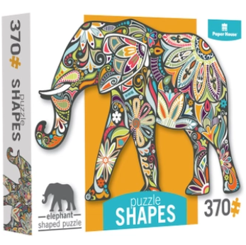 ELEPHANT MOSAIC SHAPED PUZZLE 370 PIECES