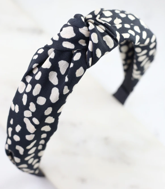 SPRINGSTEEN SPOTTED HEADBAND BLACK