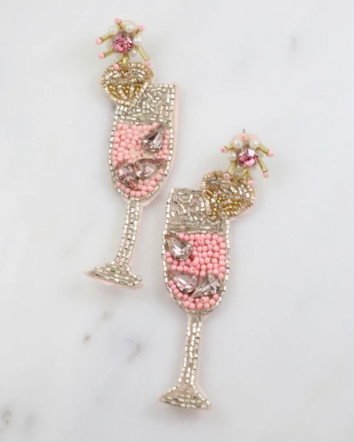 SPRITZER EMBELLISHED EARRING PINK