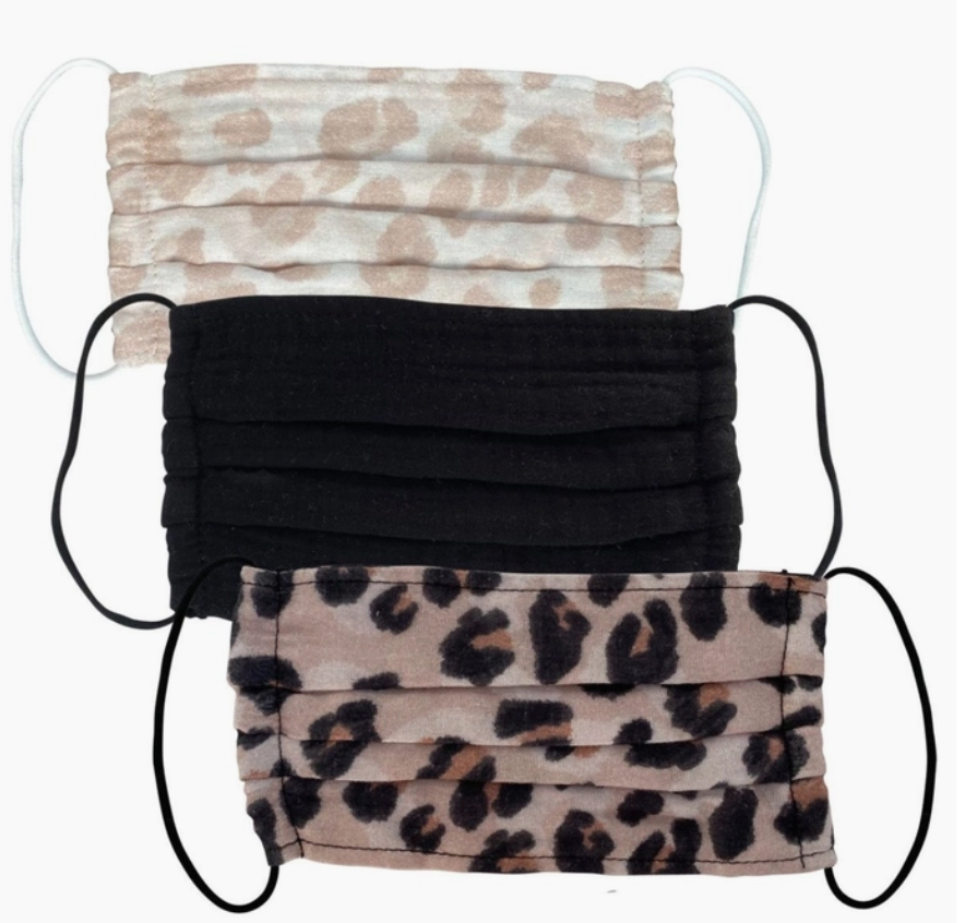 COTTON MASK 3 PC SET LEOPARD