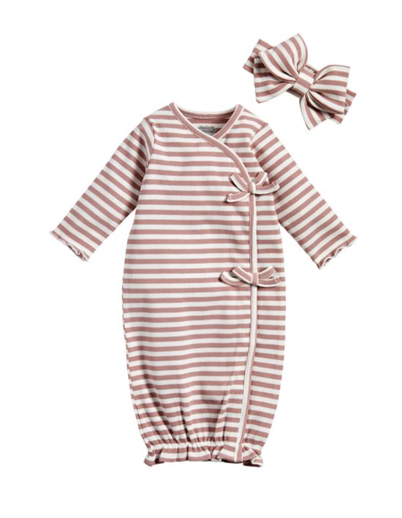 RIB GOWN AND HEADBAND
