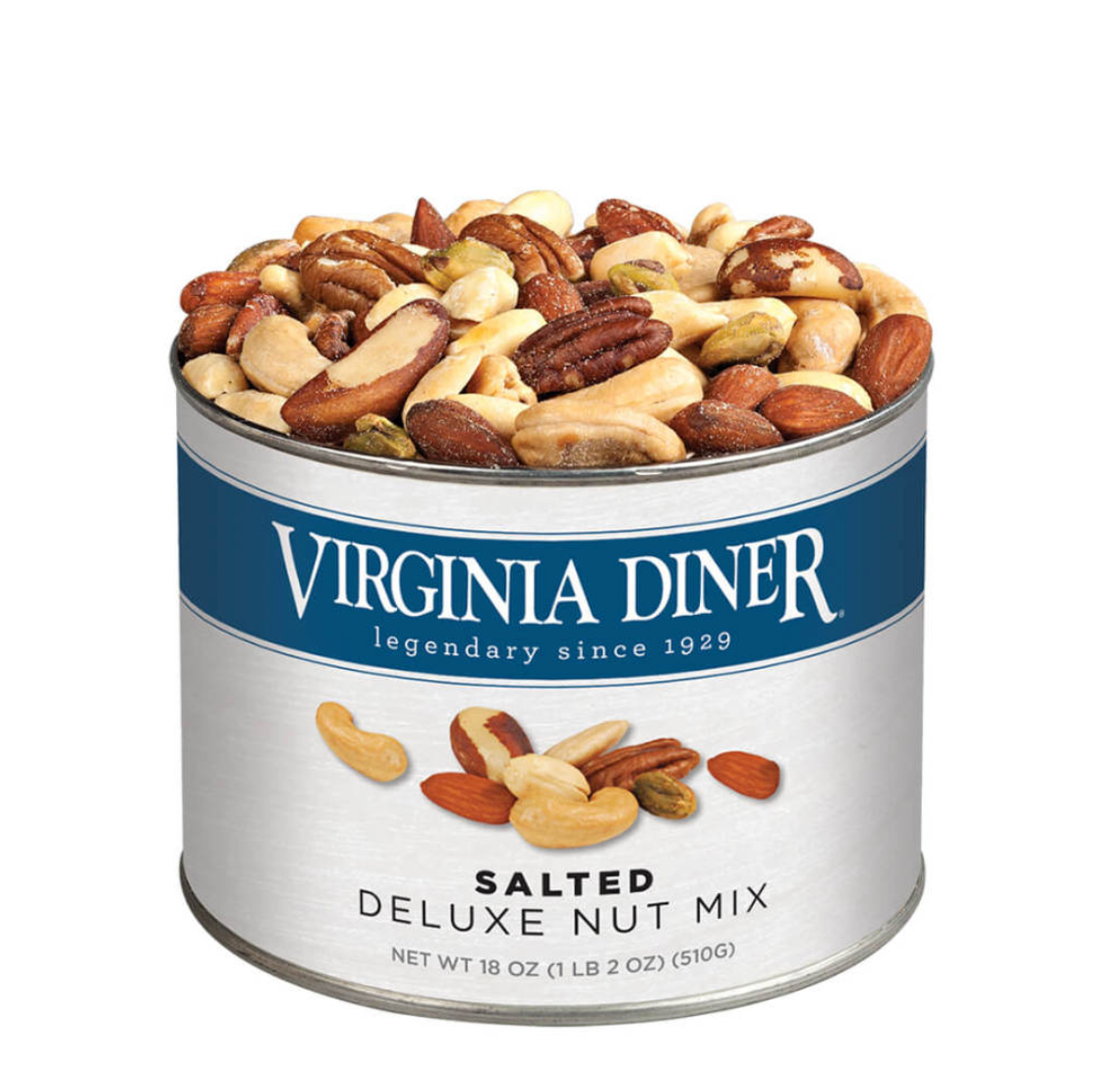 VIRGINIA DINER SALTED DELUXE NUT MIX 10 OZ