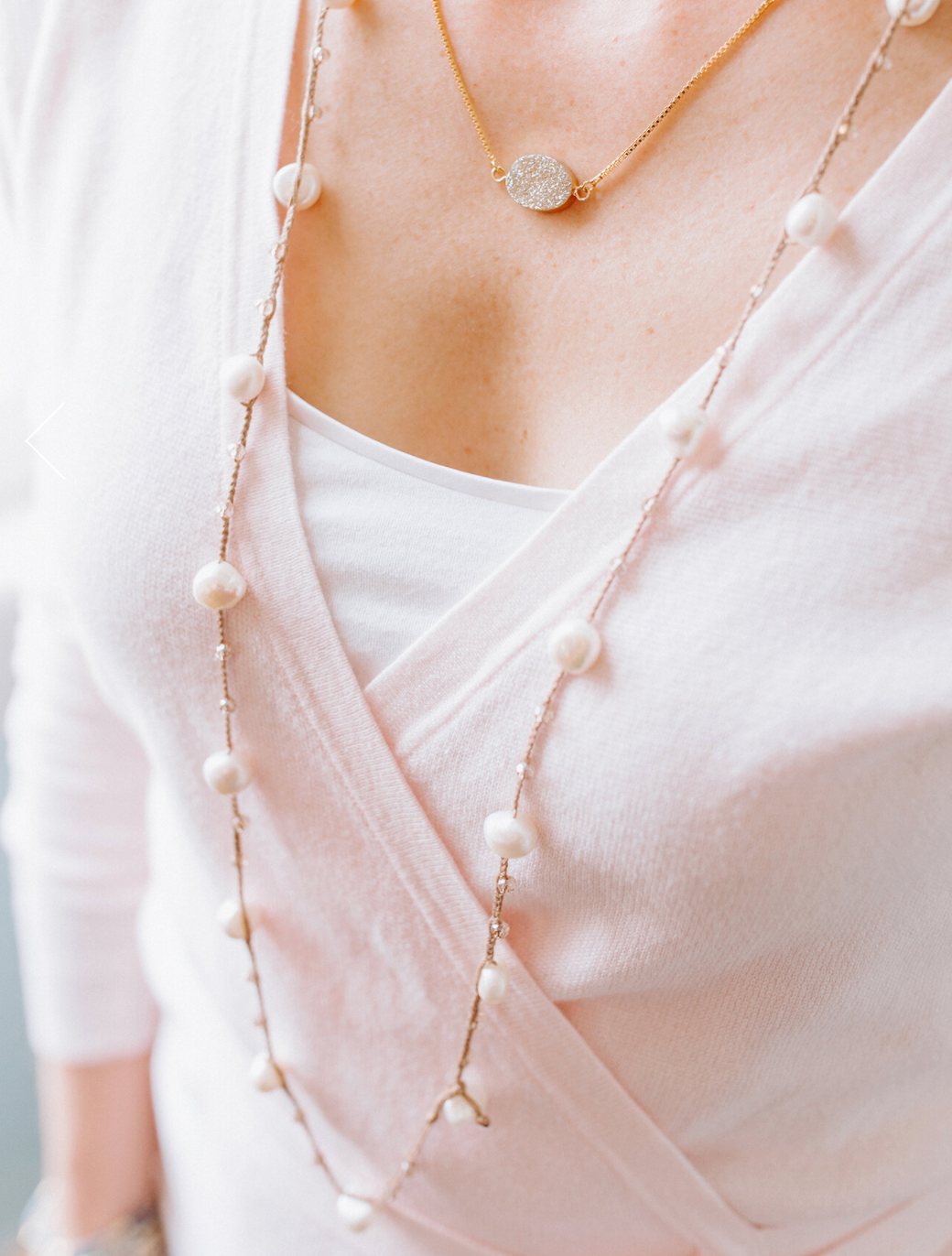 GOLD BUG LONG PEARL NECKLACE OR BRACELET