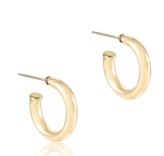 ENEWTON ROUND GOLD POST HOOP 4MM