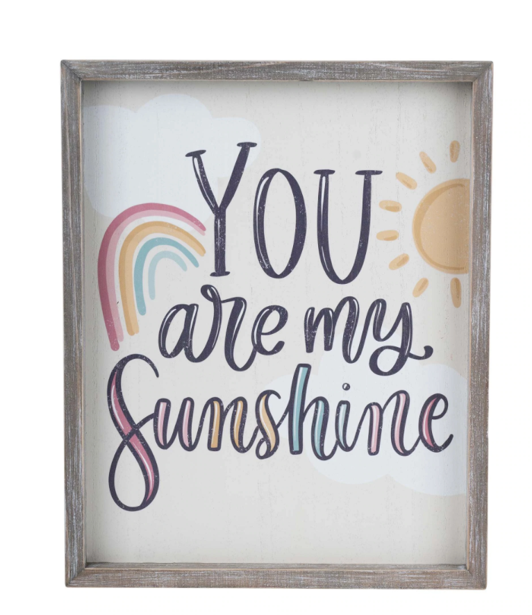 YOU ARE MY SUNSHINE FRAMED BOARD