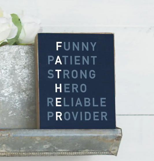 FATHER DECORATIVE WOODEN BLOCK
