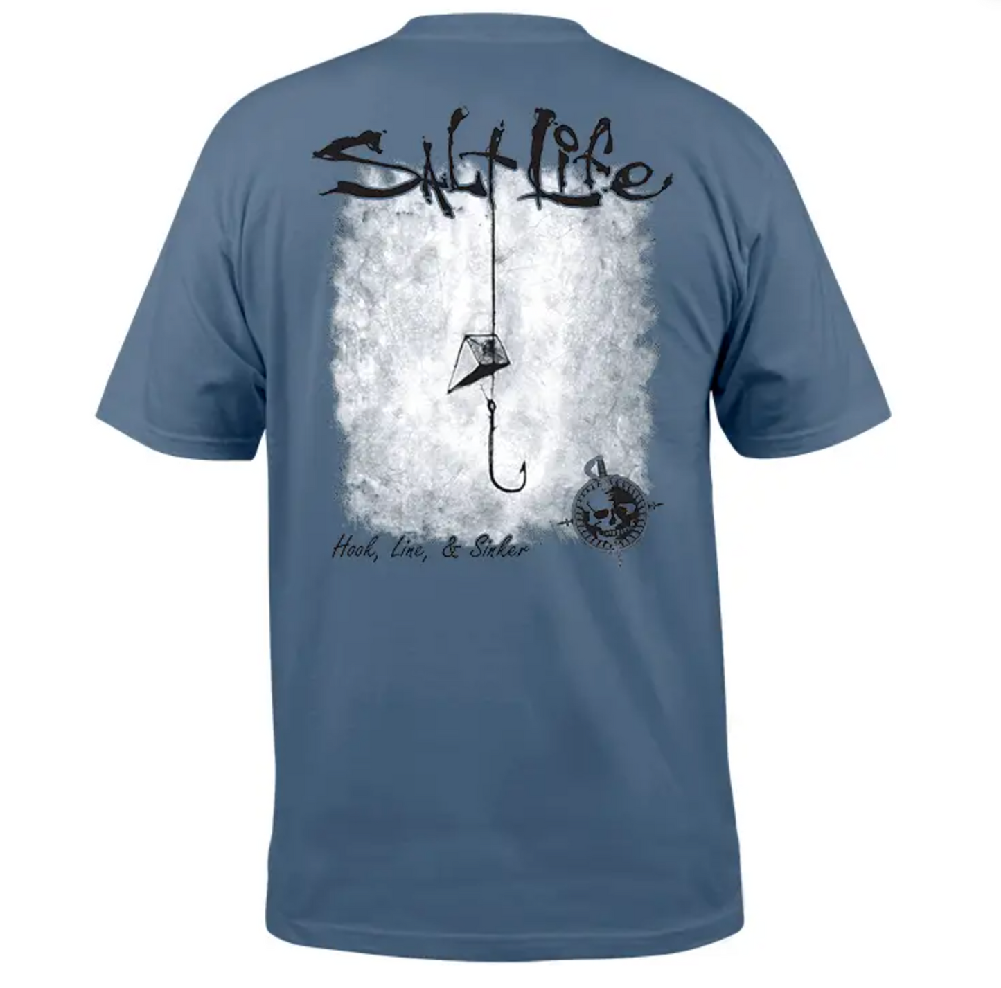 SALT LIFE HOOK LINE AND SINKER POCKET TEE